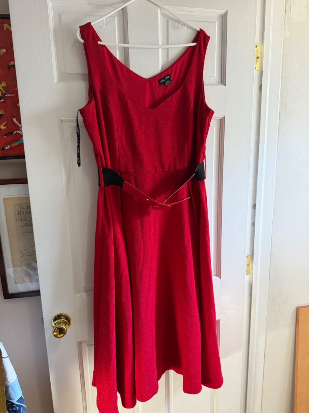 City Chic Red Dress Size 16